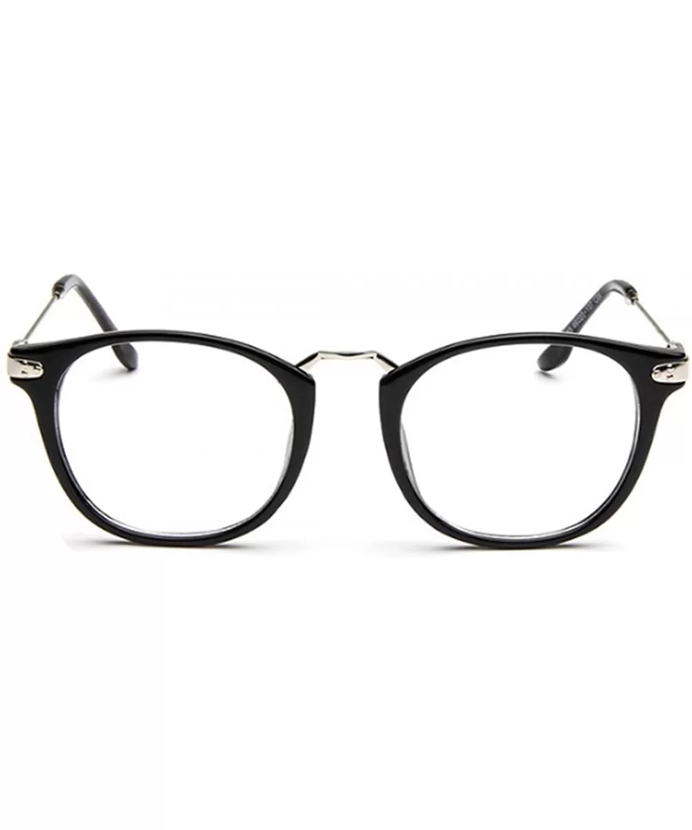 Round Myopia Glasses Myopia Glasses Retro Glasses Myopia Protection Eye - Bright Black - CD18EYD742M $41.30 Round