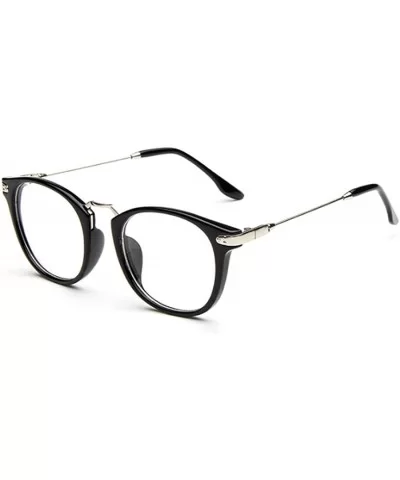 Round Myopia Glasses Myopia Glasses Retro Glasses Myopia Protection Eye - Bright Black - CD18EYD742M $41.30 Round