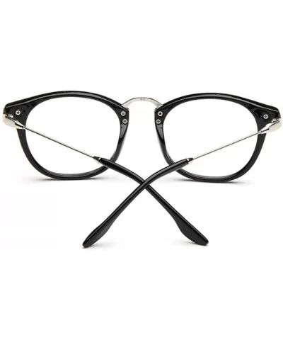 Round Myopia Glasses Myopia Glasses Retro Glasses Myopia Protection Eye - Bright Black - CD18EYD742M $41.30 Round