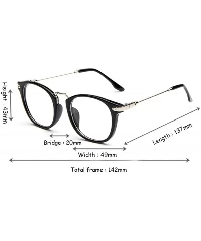 Round Myopia Glasses Myopia Glasses Retro Glasses Myopia Protection Eye - Bright Black - CD18EYD742M $41.30 Round