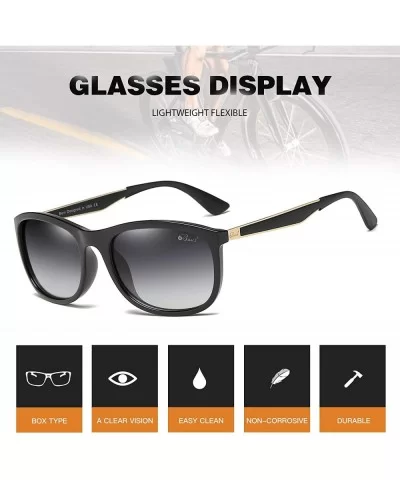 Polarized Sports Sunglasses TR90 Frame UV Protection for Men and Women Cycling Baseball Running Golf 2678 - Black - CY18UHLQW...