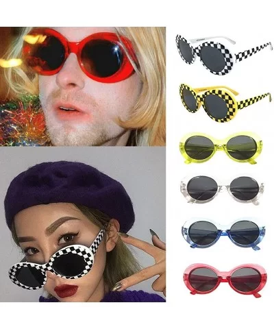 1 Pair Sunglasses OF Retro Vintage Clout Goggles Unisex Rapper Oval Shades Grunge Glasses - Multicolor E - CD190RHAHMC $11.37...