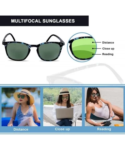 Progressive Multifocal Reading Sunglasses for Men & Women - Trifocal Reader Sunglasses - 1.5 - C118UGLKTO6 $20.89 Square