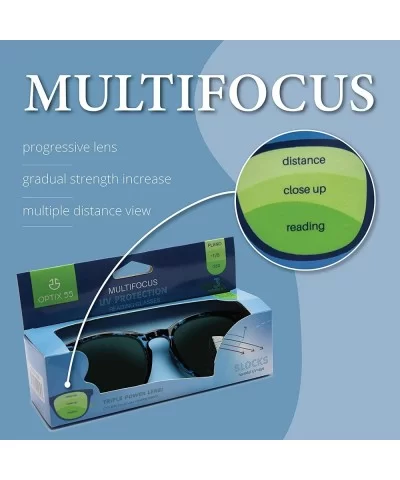 Progressive Multifocal Reading Sunglasses for Men & Women - Trifocal Reader Sunglasses - 1.5 - C118UGLKTO6 $20.89 Square