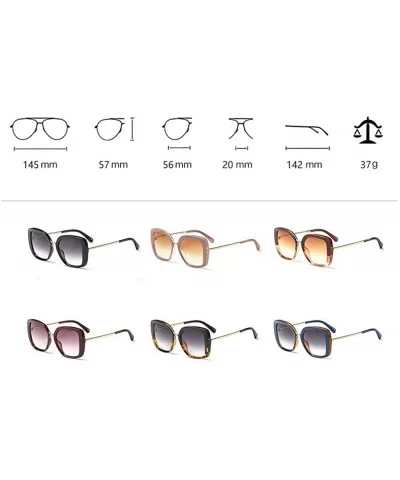 2019 Luxury Square Sunglasses Women Vintage Unique Gradient Sun Glasses New Oversize Eyewear UV400 - Red - CT18Q004CMH $19.80...