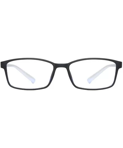 Unisex Full Frame Square Anti-Blue Light Reduce Eye Strain Glasses - Black White - CB196WZ7YOI $12.00 Square