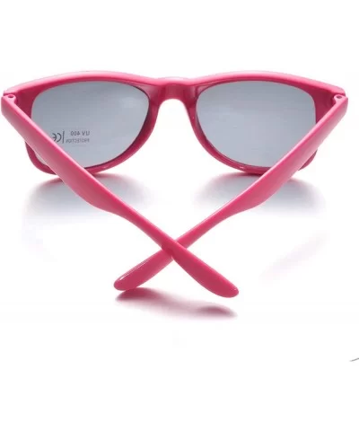 10 Packs UV Protection Neon Colors 80's Retro Style Party Favors Sunglasses - Hot Pink - CY18DZST2C2 $23.75 Square