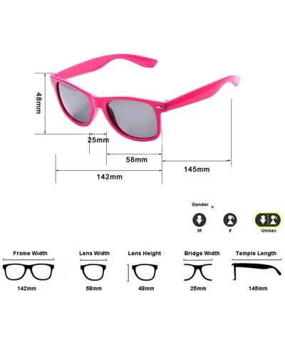 10 Packs UV Protection Neon Colors 80's Retro Style Party Favors Sunglasses - Hot Pink - CY18DZST2C2 $23.75 Square