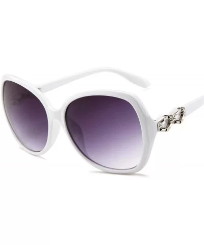 2019 Gradient Plastic Sunglasses Women Candy Color Lens Sun Glasses Classic Vintage Feminino UV400 - White - CC18W0TXSOI $12....