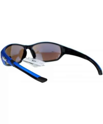 Mens Xloop Sunglasses Oval Rectangular Sporty Wrap Around UV 400 - Blue - CB125KA0AYF $12.43 Wrap