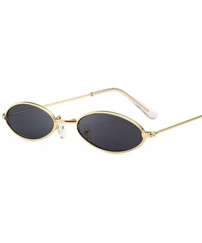 Fashion Women Sunglasses Famous Oval Sun Glasses Female Metal Round Rays Frames Small Cheap Eyewear - C4198A0ISZN $54.41 Round