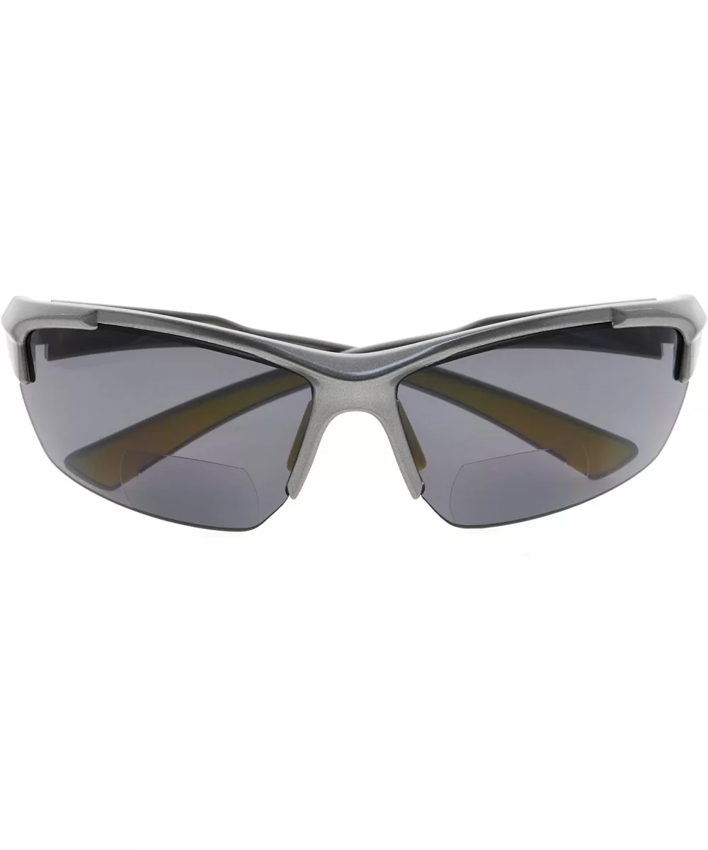 Sports Half-Rim Bifocal Sunglasses Anti-UV Sunglasses for Readers - Pearly Grey - CJ189X6LMX9 $18.26 Sport