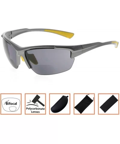 Sports Half-Rim Bifocal Sunglasses Anti-UV Sunglasses for Readers - Pearly Grey - CJ189X6LMX9 $18.26 Sport