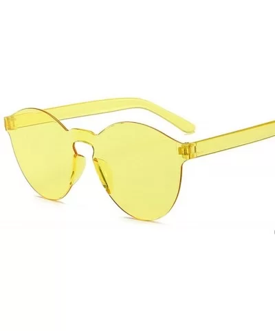 Fashion New Round Sunglasses Women Vintage Metal Frame Yellow Lens Colorful Shade Sun Glasses Female UV400 - C8198ZYLAGU $52....