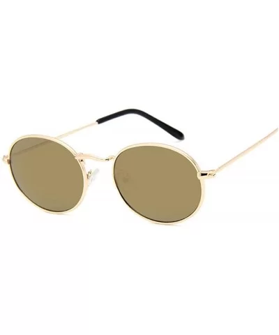 Small Frame Oval Sunglasses Women Brand Designer Ocean Lens Mirror Glasses Female Alloy Party Feminino UV400 - CX198ZAI0OA $5...