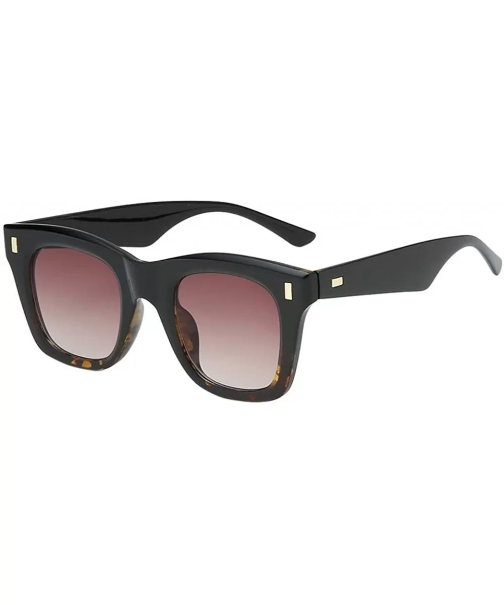 Vintage Sunglasses-Women's Fashion Sunglasses Square Width Glasses - D - C918RS2KTRQ $9.33 Round