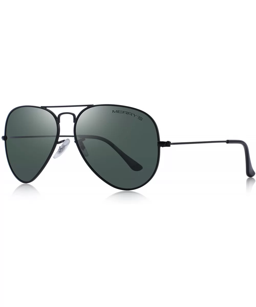 Classic Men Polarized sunglass Pilot Sunglasses for Women 58mm S8025 - Black&g15 - C718DMHRAUK $16.79 Square