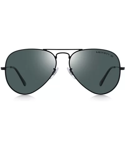 Classic Men Polarized sunglass Pilot Sunglasses for Women 58mm S8025 - Black&g15 - C718DMHRAUK $16.79 Square