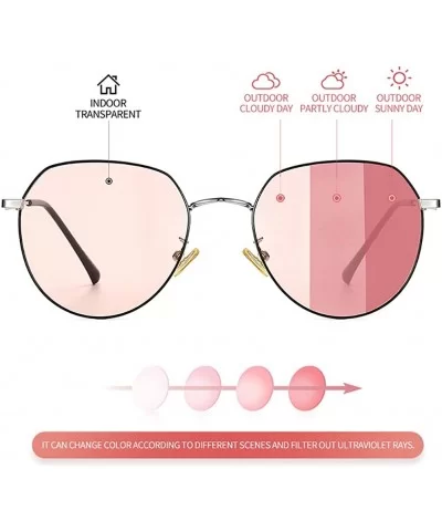 Gradient Polarized Sunglasses-Oval Photochromic Shade Glasses For Women Driving - E - C2190ODQM5Z $54.51 Rimless