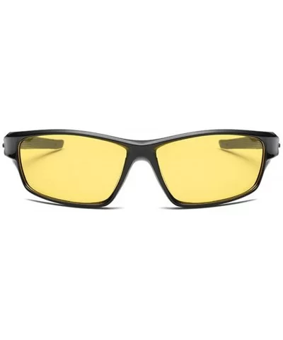 BOW Mens Lightweight Polarized Sunglasses Sport Riding Driving Glasses - Yellow - CJ18DXIMH60 $20.43 Rectangular