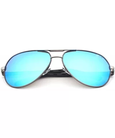 Men Sunglasses Aluminum Magnesium Polarized Pilot Glasses Fashion Y7614 C1 BOX - Y7614 C4 Box - CN18XE9T88C $24.26 Oversized