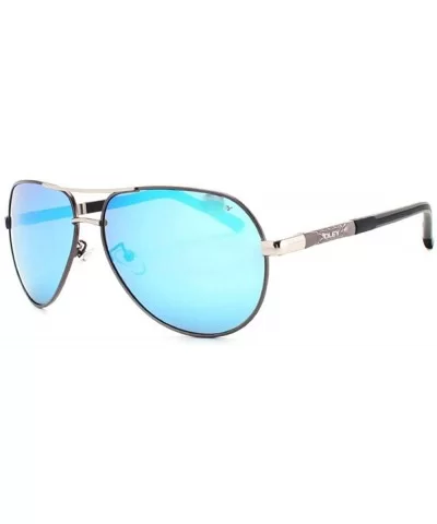 Men Sunglasses Aluminum Magnesium Polarized Pilot Glasses Fashion Y7614 C1 BOX - Y7614 C4 Box - CN18XE9T88C $24.26 Oversized