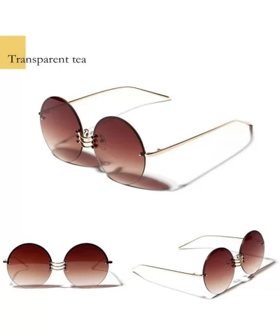 2020 Retro Round Metal BorderlHip Hop Clear Color Lens Festival Fashion Gradient Sunglasses - As Picture Show1 - C8198AHWIN9 ...