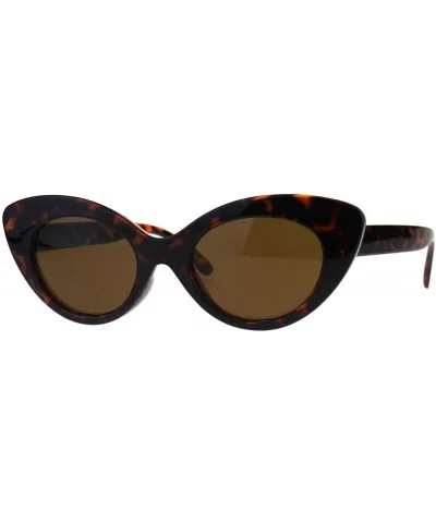 Womens Oval Cateye Sunglasses Vintage Designer Style Shades UV 400 - Tortoise (Brown) - C518KZH3E30 $14.87 Oval