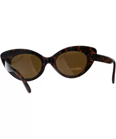 Womens Oval Cateye Sunglasses Vintage Designer Style Shades UV 400 - Tortoise (Brown) - C518KZH3E30 $14.87 Oval