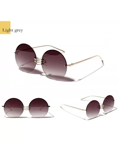 2020 Retro Round Metal BorderlHip Hop Clear Color Lens Festival Fashion Gradient Sunglasses - As Picture Show1 - C8198AHWIN9 ...