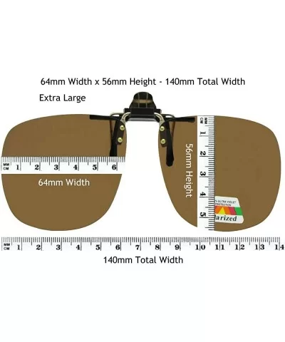 Square Polarized Flip Up Sunglasses - Black/Gold-brown Lenses - C618NZ9R6T8 $19.23 Square