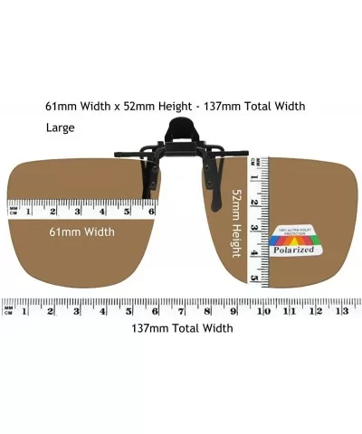 Square Polarized Flip Up Sunglasses - Black/Gold-brown Lenses - C618NZ9R6T8 $19.23 Square