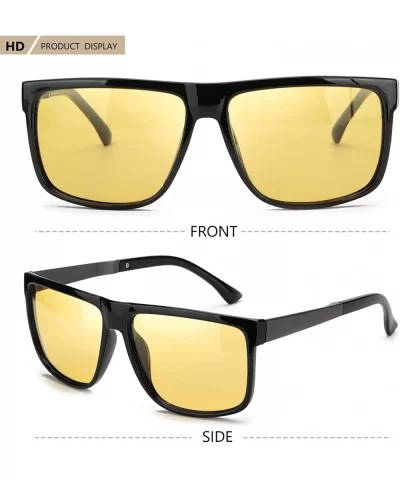 Glasses Driving Polarized Sunglasses - Black Frame/Yellow Lens - C619632XS0N $26.99 Square