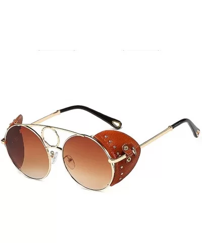 Steampunk Leather side shields sunglasses mountaineering sunglasses for sports activities 100 % UVProtection - C918YDE445W $2...