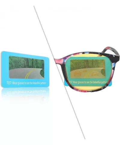 Night Driving Glasses Anti Glare Polarized Safety Glasse - Floral - CH192OGTZNI $17.32 Oval