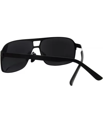 Man's Driving Metal Sunglasses Ultra Light ERGONOMIC DESIGN - Black - CQ18EOOOHNS $27.82 Aviator