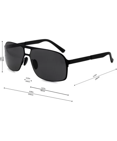 Man's Driving Metal Sunglasses Ultra Light ERGONOMIC DESIGN - Black - CQ18EOOOHNS $27.82 Aviator