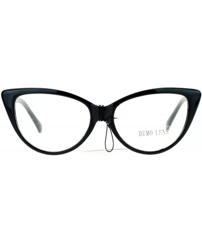 Womens Classic Gothic High Point Cat Eye Glasses - Black - CH123D6Q77T $12.36 Cat Eye