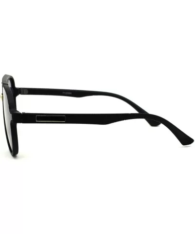 Mens Gentlemans Mod Designer Plastic Racer Sunglasses - Matte Black Gold Black - CE1977CE4S4 $12.94 Round