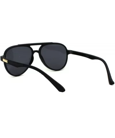 Mens Gentlemans Mod Designer Plastic Racer Sunglasses - Matte Black Gold Black - CE1977CE4S4 $12.94 Round