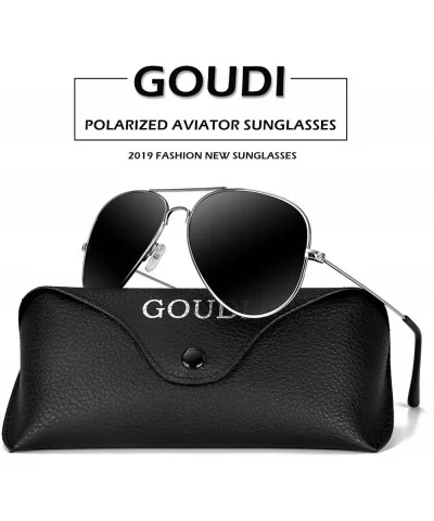 Aviator Sunglasses Men Women Lightweight - Black/Silver - CE18RXR4STZ $20.38 Aviator