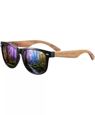 Mens Sunglasses Sports Polarized Sunglasses UV Protection Sunglasses for Wooden Sunglasses - Green - CJ18X862HZH $24.14 Square