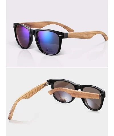 Mens Sunglasses Sports Polarized Sunglasses UV Protection Sunglasses for Wooden Sunglasses - Green - CJ18X862HZH $24.14 Square