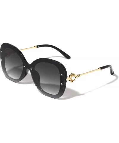 Arlington Round Flat Butterfly Pearl Sunglasses - Smoke - C219748UD02 $20.54 Butterfly