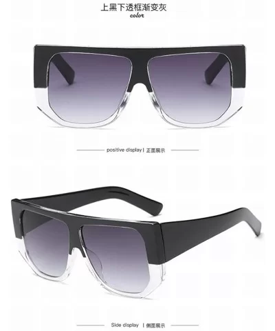 New New Trend Big Box Sunglasses Men And Women Fashion Retro Sunglasses Cross-Border Sunglasses - C618SL6A6NA $44.59 Sport