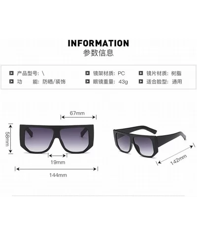 New New Trend Big Box Sunglasses Men And Women Fashion Retro Sunglasses Cross-Border Sunglasses - C618SL6A6NA $44.59 Sport