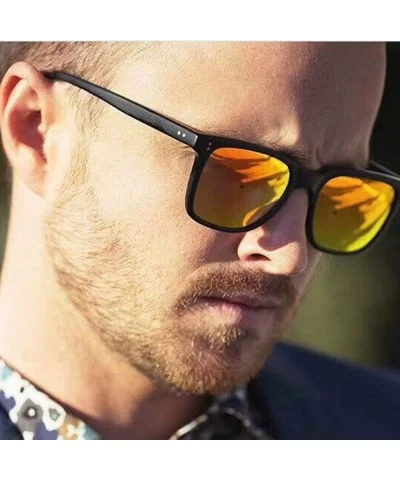 Men Retro Vintage Driving Sun Glasses - Blue - C218HLWEAXE $14.03 Goggle