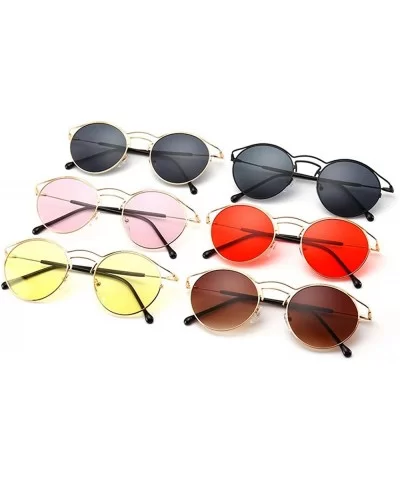 Vintage Sunglasses Trend Small Framed Glasses Craft Dazzle Sunglasses For Women - Gold Frame in Burgundy - CL18THIQDS5 $14.33...