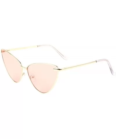 Color Lens Round Triangular Cat Eye Sunglasses - Pink - C8198D07L80 $21.32 Cat Eye