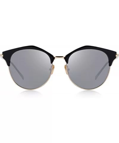 Women Cat Eye Polarized Sunglasses Retro Style Shades UV400 Protection S6503 - Silver - CQ18DKZU3T7 $20.98 Cat Eye